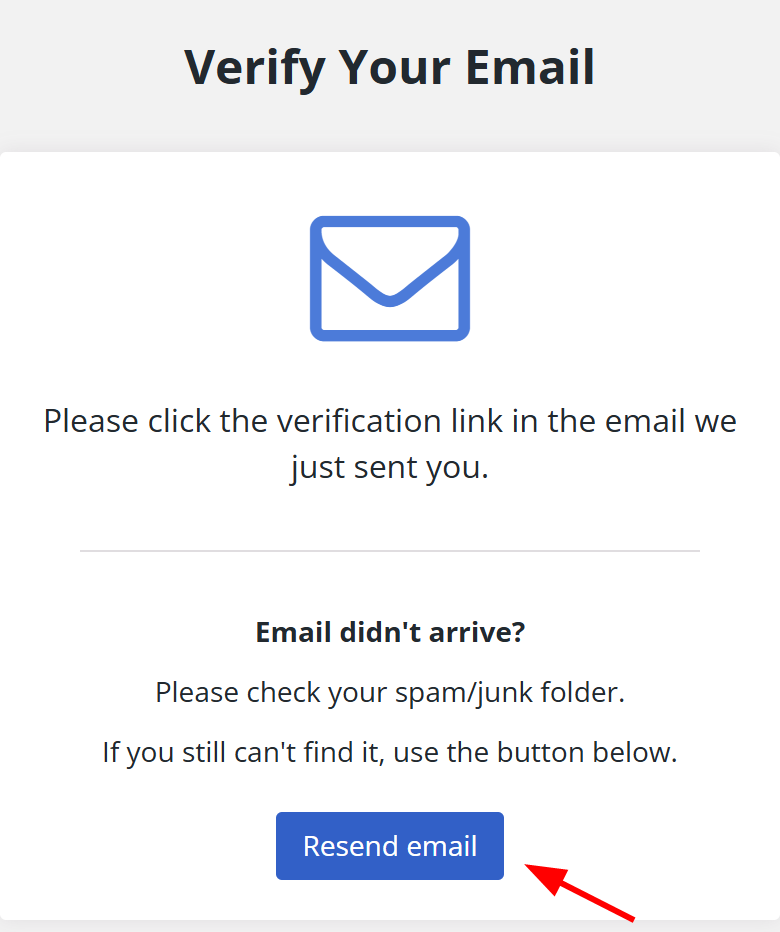 Why is my verification link not working? screenshot