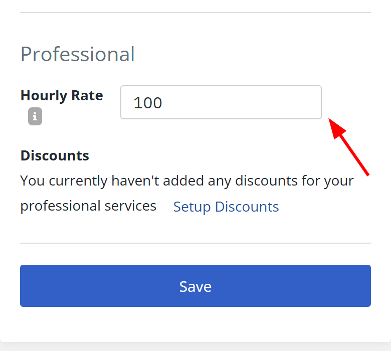 How do I change my hourly rate? screenshot