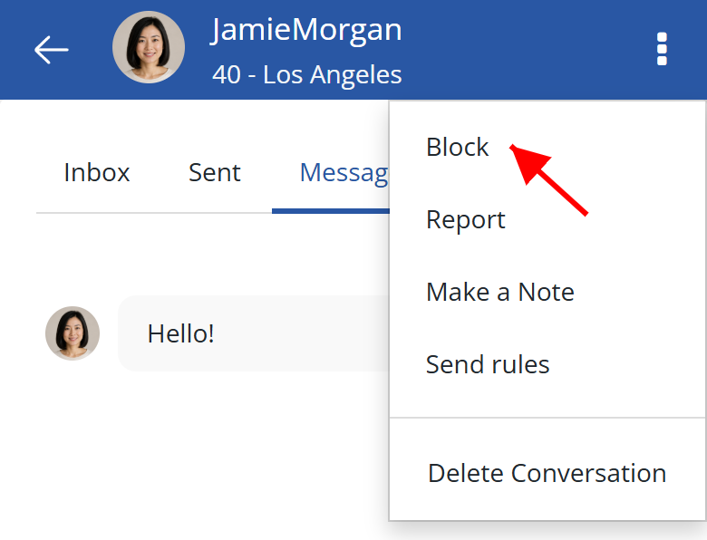 How do I block someone? screenshot 2