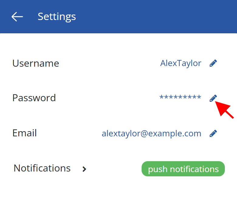 Password setting